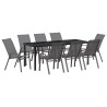 Ensemble de salle à manger pour jardin 9 pcs Gris et Noir 566034566034