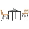 Ensemble de salle à manger pour jardin 3 pcs Marron 566037566037
