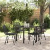 Ensemble de salle à manger pour jardin 5 pcs Noir 566038566038