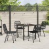 Ensemble de salle à manger pour jardin 5 pcs Noir 566038566038
