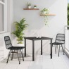 Ensemble de salle à manger pour jardin 3 pcs Noir 566039566039