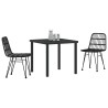 Ensemble de salle à manger pour jardin 3 pcs Noir 566039566039