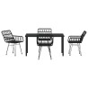 Ensemble de salle à manger pour jardin 5 pcs Noir 566040566040