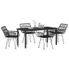 Ensemble de salle à manger pour jardin 5 pcs Noir 566041566041