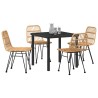 Ensemble de salle à manger pour jardin 5 pcs Marron 566042566042