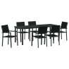 Ensemble de salle à manger pour jardin 7 pcs Noir 566043566043