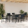 Ensemble de salle à manger pour jardin 7 pcs Noir 566043566043