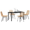 Ensemble de salle à manger pour jardin 5 pcs Marron 566044566044