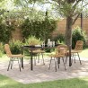 Ensemble de salle à manger pour jardin 5 pcs Marron 566045566045
