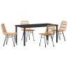 Ensemble de salle à manger pour jardin 5 pcs Marron 566045566045