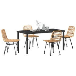 Ensemble de salle à manger pour jardin 5 pcs Marron 566045566045
