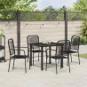 Ensemble de salle à manger pour jardin 5 pcs Noir 566048566048