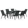 Ensemble de salle à manger pour jardin 7 pcs Noir 566050566050