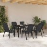 Ensemble de salle à manger pour jardin 7 pcs Noir 566050566050