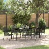 Ensemble de salle à manger pour jardin 7 pcs Noir 566051566051