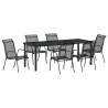 Ensemble de salle à manger pour jardin 7 pcs Noir 566051566051