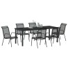 Ensemble de salle à manger pour jardin 7 pcs Noir 566051566051