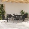 Ensemble de salle à manger pour jardin 7 pcs Noir 566051566051