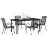 Ensemble de salle à manger pour jardin 5 pcs Noir 566054566054