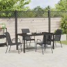 Ensemble de salle à manger pour jardin 5 pcs Noir 566054566054