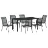 Ensemble de salle à manger pour jardin 7 pcs Noir 566055566055