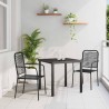 Ensemble de salle à manger pour jardin 3 pcs Noir 566056566056