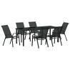 Ensemble de salle à manger pour jardin 7 pcs Noir 566057566057