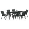 Ensemble de salle à manger pour jardin 7 pcs Noir 566057566057