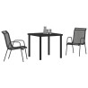 Ensemble de salle à manger pour jardin 3 pcs Noir 566063566063