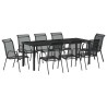 Ensemble de salle à manger pour jardin 9 pcs Noir 566064566064