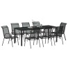 Ensemble de salle à manger pour jardin 9 pcs Noir 566064566064