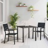 Ensemble de salle à manger pour jardin 3 pcs Noir 566065566065
