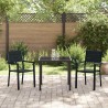 Ensemble de salle à manger pour jardin 3 pcs Noir 566065566065