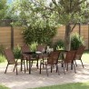 Ensemble de salle à manger pour jardin 7 pcs Marron et Noir 566068566068