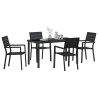 Ensemble de salle à manger pour jardin 5 pcs Noir 566070566070