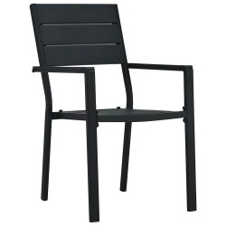 Ensemble de salle à manger pour jardin 5 pcs Noir 566070566070