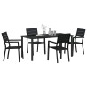 Ensemble de salle à manger pour jardin 5 pcs Noir 566071566071
