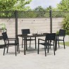Ensemble de salle à manger pour jardin 5 pcs Noir 566071566071