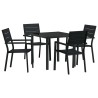 Ensemble de salle à manger pour jardin 5 pcs Noir 566073566073