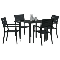 Ensemble de salle à manger pour jardin 5 pcs Noir 566073566073