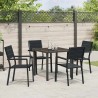 Ensemble de salle à manger pour jardin 5 pcs Noir 566073566073