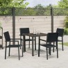 Ensemble de salle à manger pour jardin 5 pcs Noir 566074566074