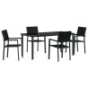 Ensemble de salle à manger pour jardin 5 pcs Noir 566075566075