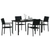 Ensemble de salle à manger pour jardin 5 pcs Noir 566075566075