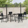 Ensemble de salle à manger pour jardin 5 pcs Noir 566077566077