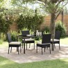 Ensemble de salle à manger pour jardin 5 pcs Noir 566078566078