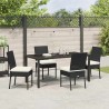 Ensemble de salle à manger pour jardin 5 pcs Noir 566078566078