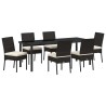 Ensemble de salle à manger pour jardin 7 pcs Noir 566079566079