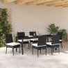 Ensemble de salle à manger pour jardin 7 pcs Noir 566079566079