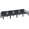 Ensemble de canapé de jardin avec coussin 4 pcs Noir Acier 566080566080